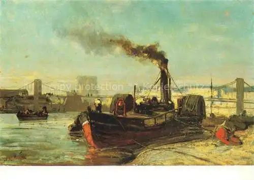 AK / Ansichtskarte JONGKIND Johan-Barthold Kuenstlerkarte Quai Henri IV Paris Florence Gould Dampfer
