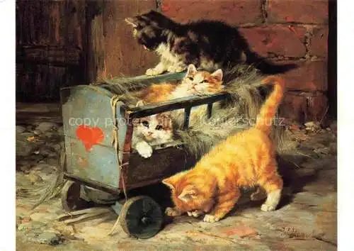AK / Ansichtskarte ADAM Julius (1852-1914) Kuenstlerkarte Einquartierung Katzen Feldmeilen Schweiz 