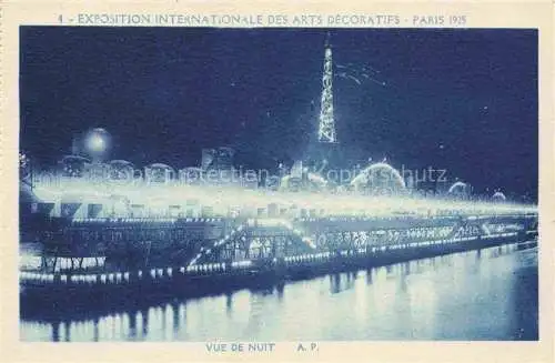 AK / Ansichtskarte Exposition Arts Decoratifs Paris 1925 Vue de Nuit
