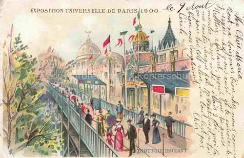 AK / Ansichtskarte Exposition Universelle Paris 1900 Trottoir Roulant 