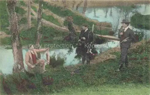 AK / Ansichtskarte Jagd Chasse Hunting Bredouilles