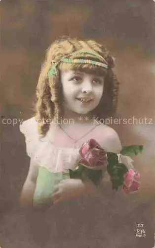 AK / Ansichtskarte Foto ER Paris Nr. 117 Kind Portraet Rosen 