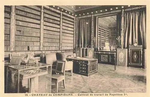 AK / Ansichtskarte Bibliothek Library Chateau de Compiegne Napoleon 1