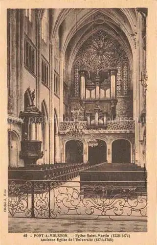 AK / Ansichtskarte Orgel Kirchenorgel Organ Orgue Pont a Mousson Eglise Saint Martin