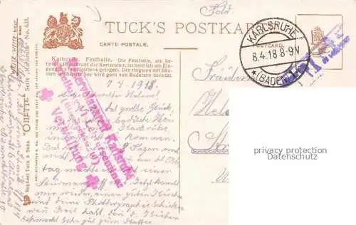 AK / Ansichtskarte Verlag Tucks Oilette Serie Nr. 638 Karlsruhe Festhale