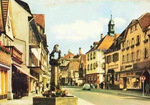 AK / Ansichtskarte Oberkirch Baden Hauptstrasse Loewenbrunnen