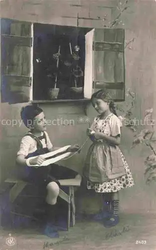 AK / Ansichtskarte Foto NPG Nr. 2403 Kinder Leinen 