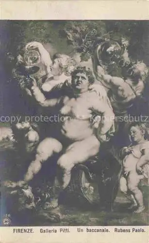 AK / Ansichtskarte RUBENS Paul-Peter Pierre-Paul (1577-1640) Kuenstlerkarte Firenze Galleria Pitti Un baccanale