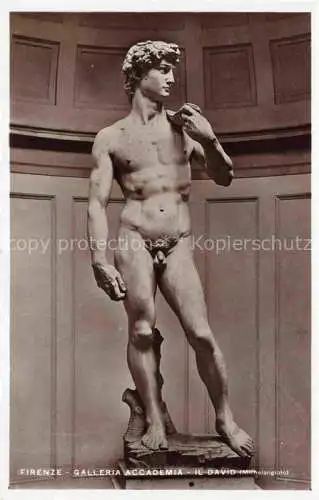 AK / Ansichtskarte Skulpturen Firenze Accademia Il David