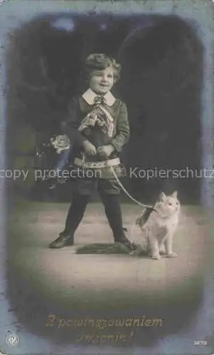 AK / Ansichtskarte Foto NPG Nr. 3279 Kind Katze 