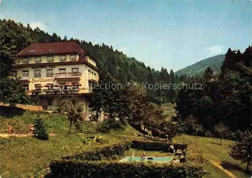 AK / Ansichtskarte Lierbach Oppenau BW Erholungsheim der Deutschen Post-Gewerkschaft Haus Wasserfall Schwarzwald Swimming Pool