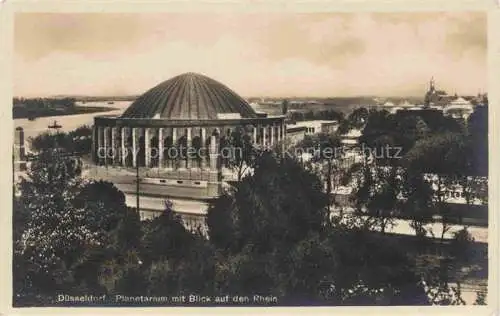 AK / Ansichtskarte Planetarium Observatorium Sternwarte Urania Duesseldorf Blick auf Rhein