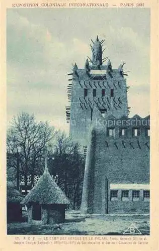 AK / Ansichtskarte Exposition Coloniale Internationale Paris 1931 Camp des Gardes et le Palais 