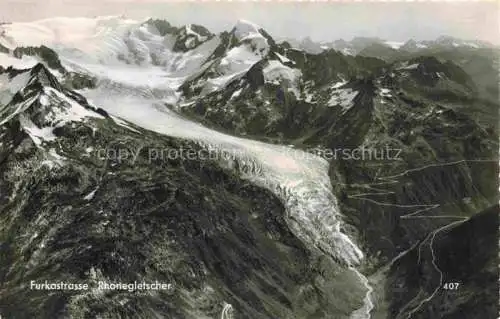 AK / Ansichtskarte Gletscher Glacier Glaciar Ghiacciaio-- Furkastrasse Rhonegletscher