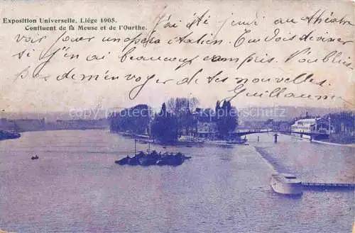 AK / Ansichtskarte Exposition Universelle Liege 1905 Confluent de la Meuse et de Ourthe