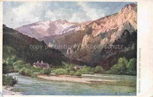 AK / Ansichtskarte DARNAUT H. Kuenstlerkarte Reichenau Hoellental mit Schneeberg