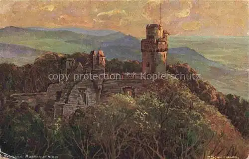 AK / Ansichtskarte SCHMIEGELOW P. Kuenstlerkarte Odenwald und Bergstrasse Nr. 2 Schloss Auerbach a.d.B.