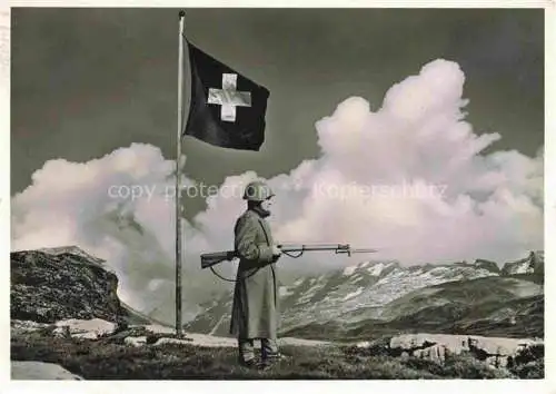 AK / Ansichtskarte Militaria Schweiz Soldat Gewehr 