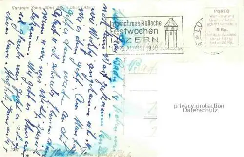 AK / Ansichtskarte LUZERN  LU Kurhaus Sonn-Matt