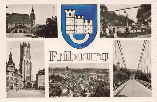 AK / Ansichtskarte FRIBOURG  FR Vues partielles Eglise Pont
