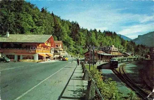 AK / Ansichtskarte Bruenig  OW Passhoehe Bahnhof Eisenbahn Hotel Restaurant Café
