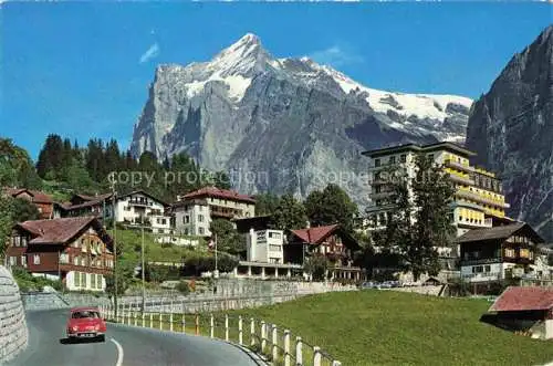 AK / Ansichtskarte Grindelwald BE Teilansicht mit Blick zum Wetterhorn Berner Alpen