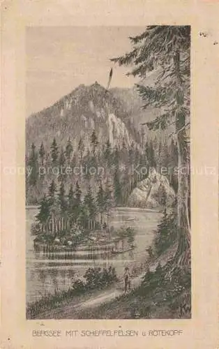 AK / Ansichtskarte Bad Saeckingen BW Bergsee Scheffelfelsen Roetekopf Kaffe Restaurant 