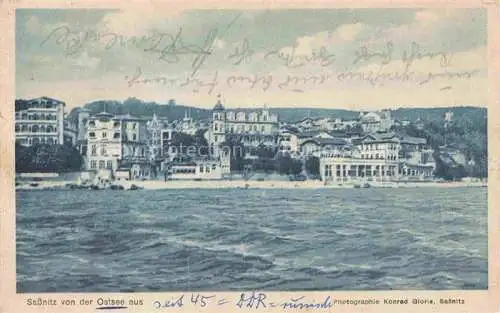 AK / Ansichtskarte SAssNITZ Ostseebad Ruegen Ansicht vom Meer aus