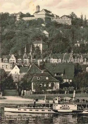 AK / Ansichtskarte DRESDEN Elbe HO-Gaststaette Luisenhof Bad Weisser Hirsch Elbedampfer