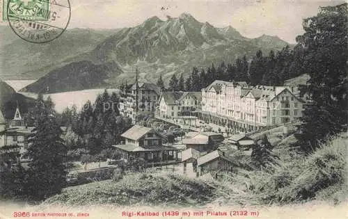 AK / Ansichtskarte Rigi Kaltbad LU Panorama mit Pilatus