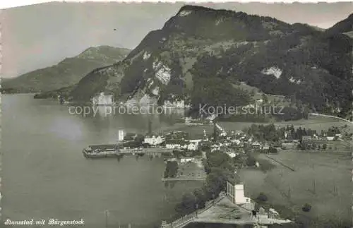AK / Ansichtskarte Stansstad Nidwalden NW Fliegeraufnahme mit Buergenstock Feldpost