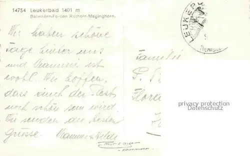 AK / Ansichtskarte Leukerbad Loueche-les-Bains VS Balmhorn Ferden Rothorn Myeinghorn
