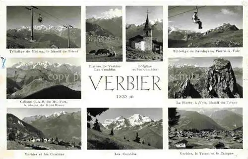AK / Ansichtskarte Verbier Entremont VS Lifte Kirche Teilansichten Panorama