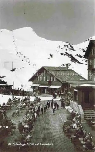 AK / Ansichtskarte Kleine Scheidegg Interlaken BE Skilift auf Lauberhorn