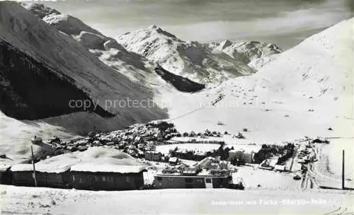 AK / Ansichtskarte Andermatt UR mit Furka Oberalp Bahn