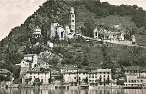 AK / Ansichtskarte Morcote Lago di Lugano TI Panorama mit Kirche