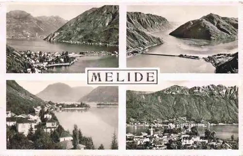 AK / Ansichtskarte Melide Lago di Lugano TI Panorama Teilansichten