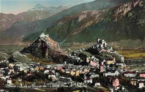 AK / Ansichtskarte SION  Sitten Seduno VS Les collines de Tourbillon et Valere