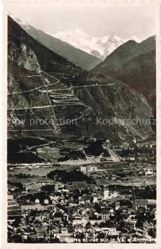 AK / Ansichtskarte SIERRE Siders VS et vue sur le Val d'Anniviers