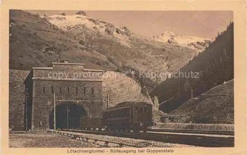 AK / Ansichtskarte Loetschbergbahn Loetschbergbahn BE Loetschbergtunnel Suedausgang bei Goppenstein