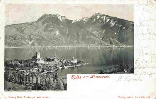 AK / Ansichtskarte SPIEZ Thunersee BE Panorama