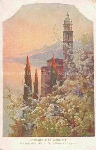 AK / Ansichtskarte Morcote Lago di Lugano TI Campanile di Morcote