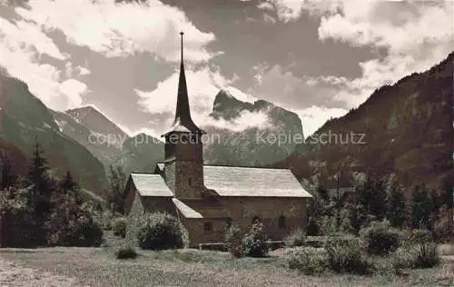 AK / Ansichtskarte Kandersteg Adelboden BE Kath Kirche und Gellihorn