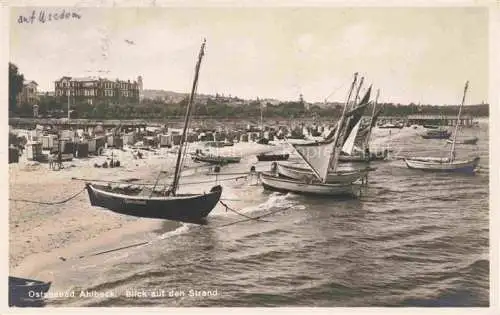 AK / Ansichtskarte AHLBECK HERINGSDORF Insel Usedom Ostseebad Blick auf den Strand