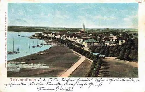AK / Ansichtskarte TRAVEMueNDE Ostseebad Kuestenpanorama Luftbild