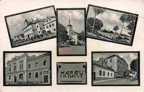 AK / Ansichtskarte Habry Habern CZ Teilansichten Kirche