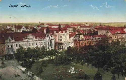 AK / Ansichtskarte SZEGED HU Látkép Stadtpanorama Platz Denkmal