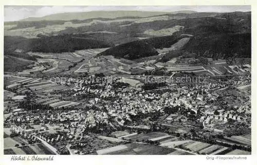 AK / Ansichtskarte Hoechst Odenwald Hessen Fliegeraufnahme