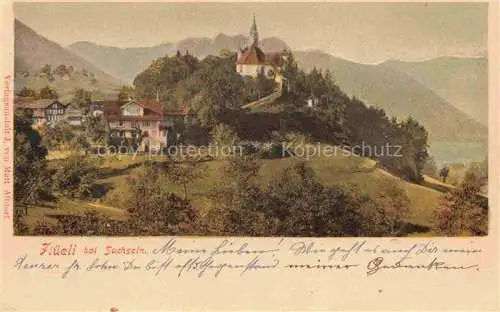 AK / Ansichtskarte Flueeli-Ranft Fluehli-Ranft OW Panorama Blick zur Kirche