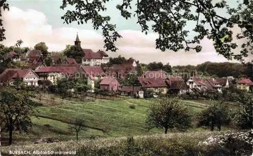 AK / Ansichtskarte Burbach Albtal Marxzell Karlsruhe Schwarzwald BW Ansicht mit Kirche vom Waldrand aus